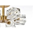 Living District Lyra 6-Light Metal & Glass Flush Mount in Satin Gold/Clear