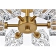 Living District Lyra 6-Light Metal & Glass Flush Mount in Satin Gold/Clear