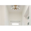 Living District Lyra 6-Light Metal & Glass Flush Mount in Satin Gold/Clear