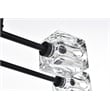 Living District Lyra 8-Light Metal & Glass Flush Mount in Black/Clear