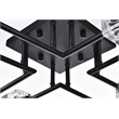 Living District Lyra 8-Light Metal & Glass Flush Mount in Black/Clear