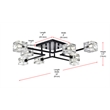 Living District Lyra 8-Light Metal & Glass Flush Mount in Black/Clear