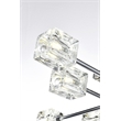 Living District Lyra 8-Light Metal & Glass Flush Mount in Chrome/Clear