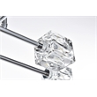 Living District Lyra 8-Light Metal & Glass Flush Mount in Chrome/Clear