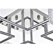 Living District Lyra 8-Light Metal & Glass Flush Mount in Chrome/Clear