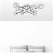 Living District Lyra 8-Light Metal & Glass Flush Mount in Chrome/Clear