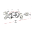 Living District Lyra 8-Light Metal & Glass Flush Mount in Chrome/Clear