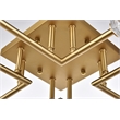 Living District Lyra 8-Light Metal & Glass Flush Mount in Satin Gold/Clear