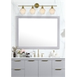 Living District Gene 4 Light Satin Gold And Frosted White Glass Wall Sconce