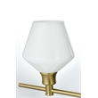 Living District Gene 4 Light Satin Gold And Frosted White Glass Wall Sconce