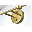 Living District Gene 4 Light Satin Gold And Frosted White Glass Wall Sconce