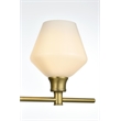 Living District Gene 4 Light Satin Gold And Frosted White Glass Wall Sconce