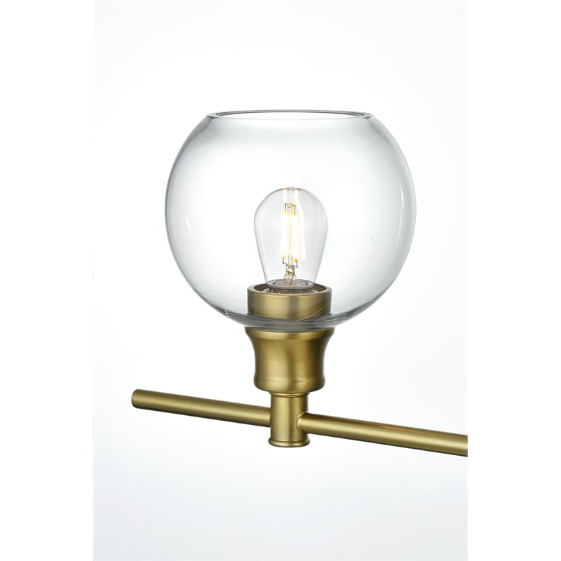 Living District Collier 4 Light Satin Gold And Clear Glass Wall Sconce