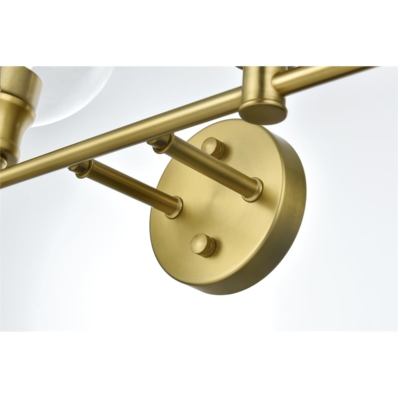 Living District Collier 4 Light Satin Gold And Clear Glass Wall Sconce