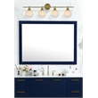 Living District Collier 4 Light Satin Gold And Frosted White Glass Wall Sconce