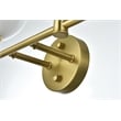 Living District Collier 4 Light Satin Gold And Frosted White Glass Wall Sconce