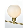 Living District Collier 4 Light Satin Gold And Frosted White Glass Wall Sconce