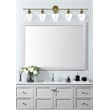 Living District Gene 5 Light Satin Gold And Clear Glass Wall Sconce
