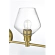 Living District Gene 5 Light Satin Gold And Clear Glass Wall Sconce