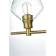 Living District Gene 5 Light Satin Gold And Clear Glass Wall Sconce