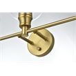 Living District Collier 5 Light Satin Gold And Clear Glass Wall Sconce