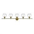 Living District Collier 5 Light Satin Gold And Clear Glass Wall Sconce