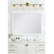 Living District Collier 5 Light Satin Gold And Frosted White Glass Wall Sconce