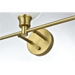 Living District Collier 5 Light Satin Gold And Frosted White Glass Wall Sconce