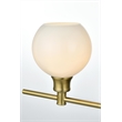 Living District Collier 5 Light Satin Gold And Frosted White Glass Wall Sconce