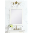 Living District Gene 2 Light Satin Gold And Clear Glass Wall Sconce