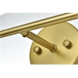 Living District Gene 2 Light Satin Gold And Clear Glass Wall Sconce