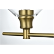 Living District Gene 2 Light Satin Gold And Clear Glass Wall Sconce