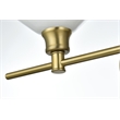 Living District Gene 2 Light Satin Gold And Frosted White Glass Wall Sconce