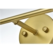 Living District Collier 2 Light Satin Gold And Clear Glass Wall Sconce