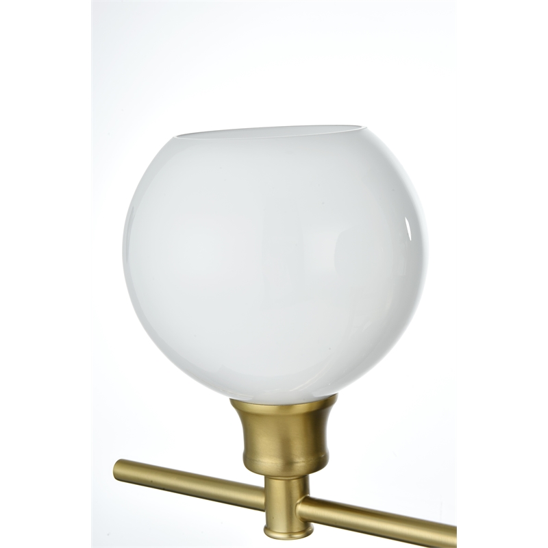 Living District Collier 2 Light Satin Gold And Frosted White Glass Wall Sconce