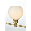 Living District Collier 2 Light Satin Gold And Frosted White Glass Wall Sconce