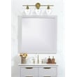 Living District Gene 3 Light Satin Gold And Clear Glass Wall Sconce