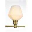 Living District Gene 3 Light Satin Gold And Frosted White Glass Wall Sconce