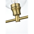 Living District Collier 3 Light Satin Gold And Clear Glass Wall Sconce