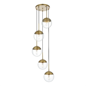 Living District Eclipse 18&quot Pendant Clear Shade In Chrome