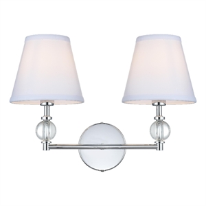 Living District Bethany 17&quot Wall Sconce In Chrome