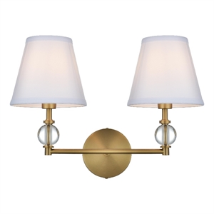 Living District Bethany 17&quot Wall Sconce In Satin Gold