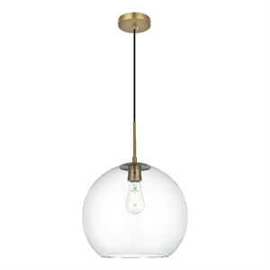 Living District Baxter 14&quot Pendant Clear Shade In Satin Gold