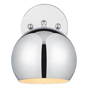 Living District Othello 6&quot Wall Sconce In Chrome