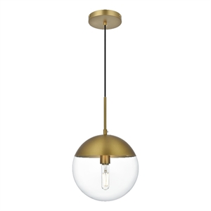 Living District Eclipse 10&quot Pendant Clear Shade In Chrome
