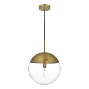 Living District Eclipse 14&quot Pendant Clear Shade In Chrome