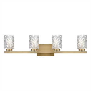 Living District Cassie 31&quot Wall Sconce In Satin Gold