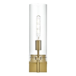 Living District Savant 4.5&quot Wall Sconce Clear Shade In Satin Gold