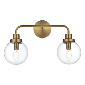 Living District Hanson 19&quot Wall Sconce In Satin Gold