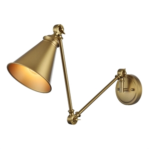 Living District Vesa 6&quot Wall Sconce In Satin Gold